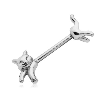 Cat Double Nipple Piercing DPN-27